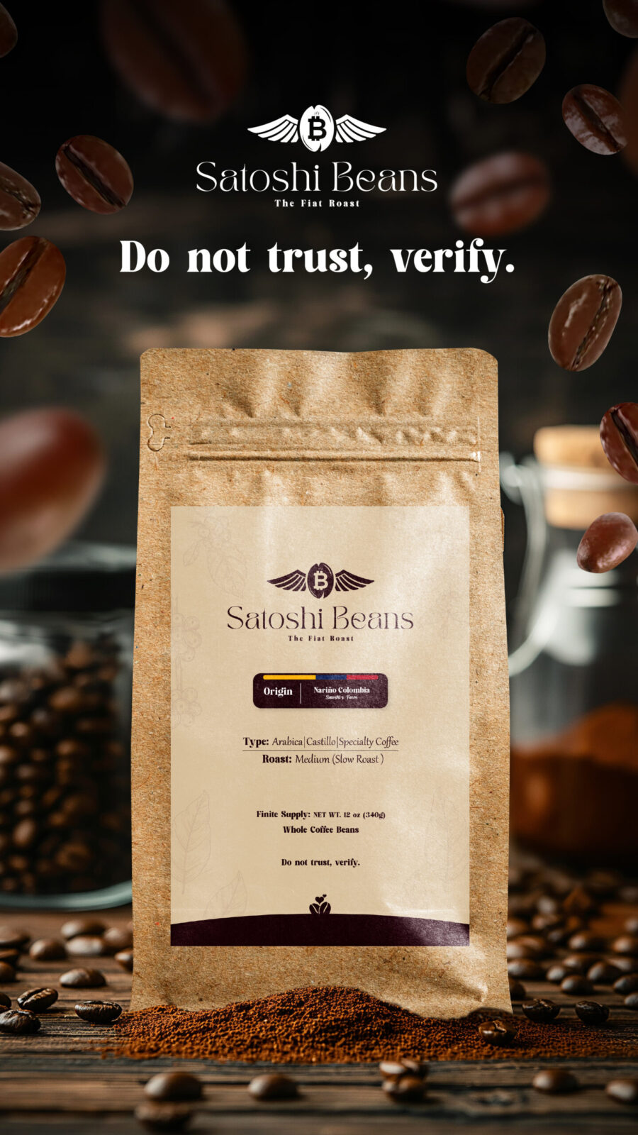 Satoshi Beans 340g Coffee Bag